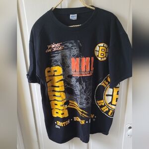 1990 Boston Bruins Salem Sportswear T-Shirt. XL